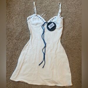 White Fox White and Navy Mini Dress